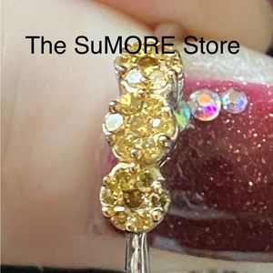 Genuine Yellow Diamond Floral Ring